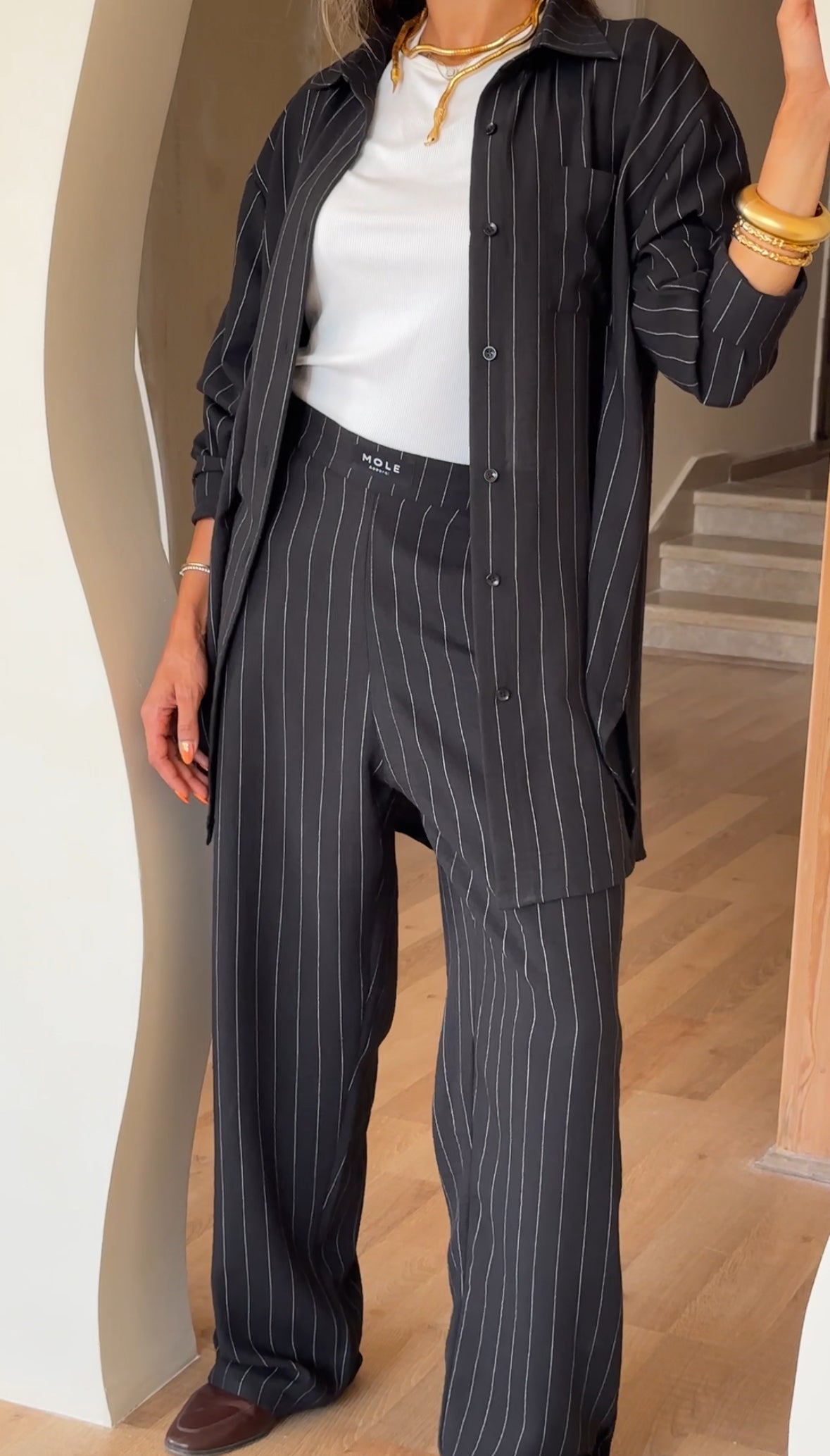 Stripped soft pants