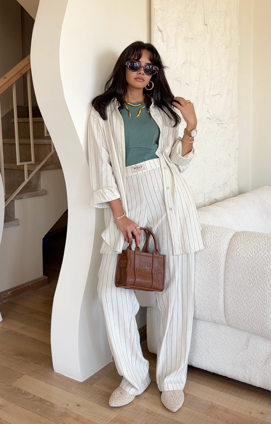 Stripped soft pants