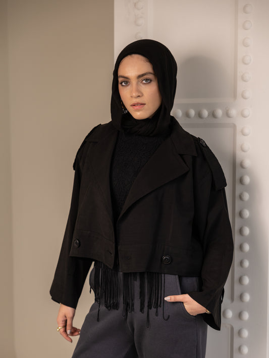 No thinking trench jacket