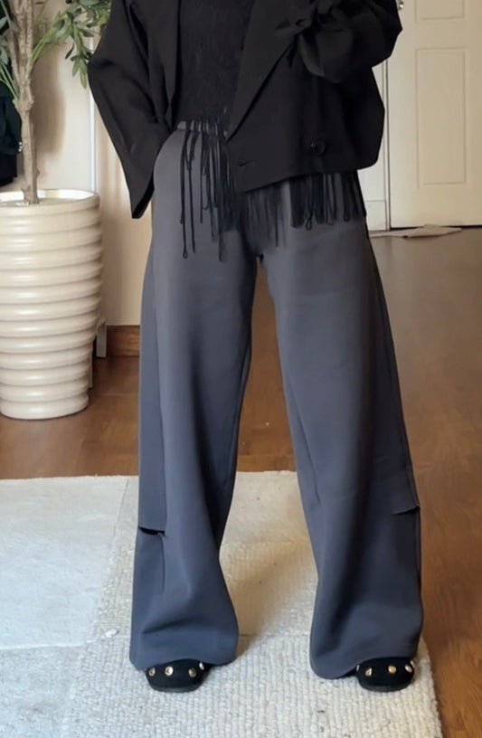 The slid-cut sweatpants