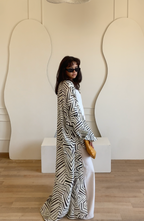 Maxi printed-cardigan