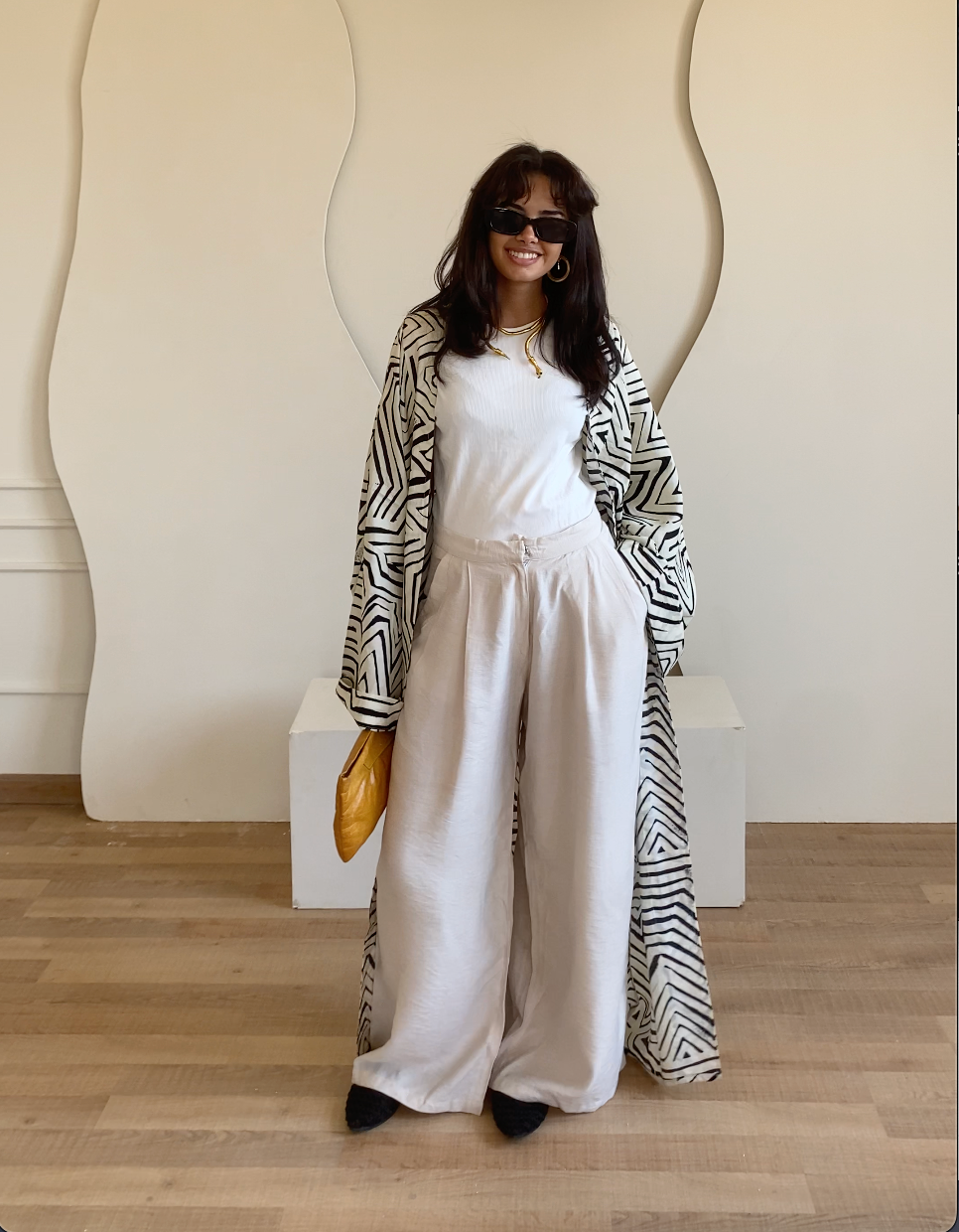 Maxi printed-cardigan